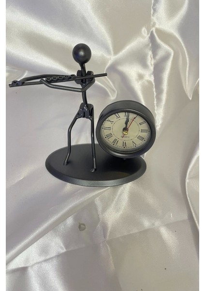 Müzisyen Metal Saat El Yapımı Büro Masa Saat Biblo Fülüt Ney indirimleri