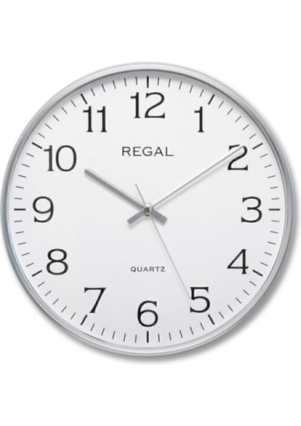 İnce Çerçeve Slim Sessiz Akar Duvar Saati 300x300 Beyaz Klasik Stil