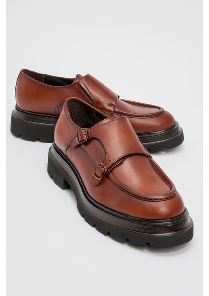 Erkek Kalın Taban Klasik Casual Ayakkabı Gerçek Deri Mc 20236 Taba fiyatları