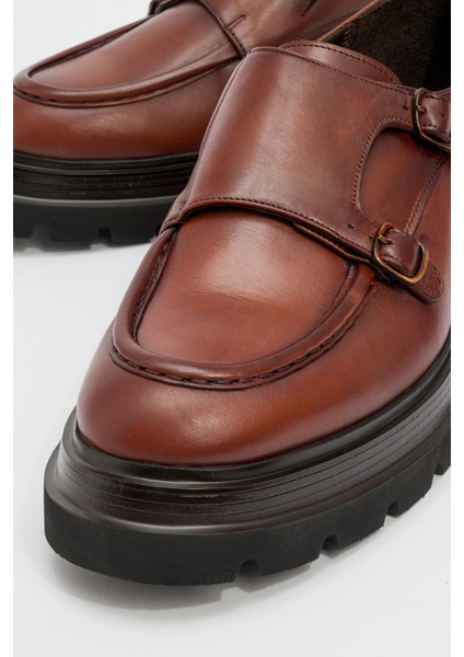 Erkek Kalın Taban Klasik Casual Ayakkabı Gerçek Deri Mc 20236 Taba modelleri