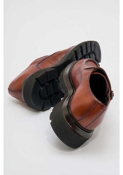 Erkek Kalın Taban Klasik Casual Ayakkabı Gerçek Deri Mc 20236 Taba fırsatları