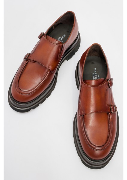 Erkek Kalın Taban Klasik Casual Ayakkabı Gerçek Deri Mc 20236 Taba indirimleri