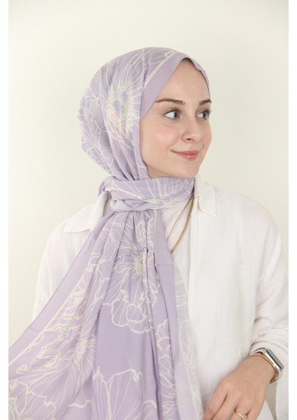 Lila Silk Home Yaprak Desen Viskon Şal fiyatları
