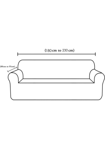 Likrali Streç Lastikli Esnek Yikanabilir Kare Desen 3 Kişilik Kotuk Örtüsü Koltuk Kılıfı