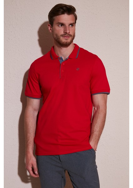 % 100 Pamuk Düğmeli Polo T Shirt Erkek POLO 5902118