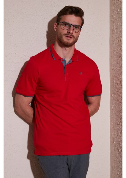 % 100 Pamuk Düğmeli Polo T Shirt Erkek POLO 5902118