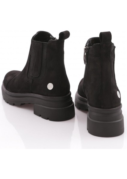 D24KB-1545-B Kadın Deri Klasik Bot modelleri