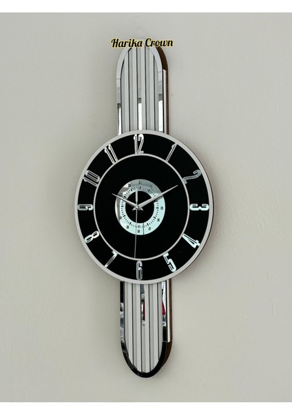 Modern Tasarımlı Ahşap Duvar Saati - Evinize Estetik Dokunuş (66 Cm)