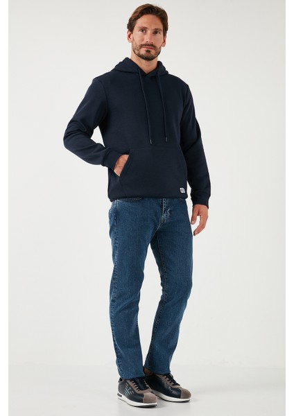 Slim Fit Kapüşonlu Kanguru Cepli Içi Tüylü Yumuşak Şardonlu Sweat Erkek Sweat 5905281 modelleri
