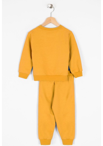 Erkek Çocuk Hardal Renkli Ayı Detaylı Eşofman Takımı fiyatları