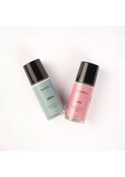 / Doğal Roll On / Kadın ve Erkek Set / Adam & Eve Roll-On / Alüminyum ve Paraben Içermez