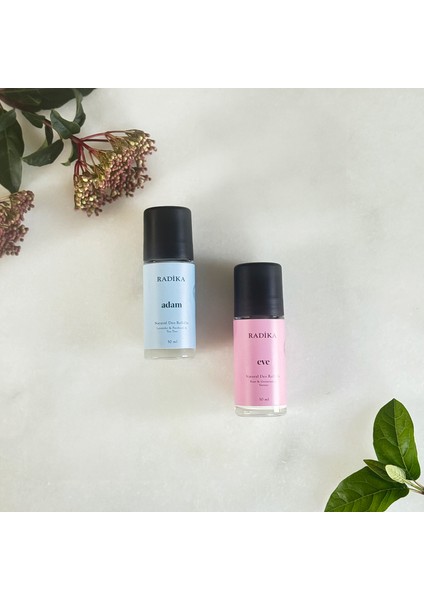 / Doğal Roll On / Kadın ve Erkek Set / Adam & Eve Roll-On / Alüminyum ve Paraben Içermez