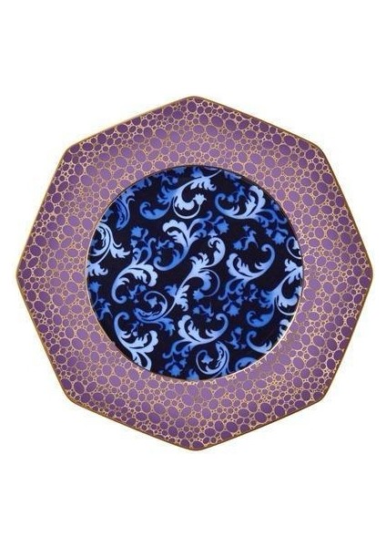 Tea Delight 17 cm Pasta Tabağı Prussian Blue Blooming Baroque 1 Adet
