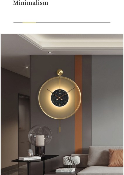 Xxl Timelles 75X105 cm - Gold Metal-Siyah Göbek (Quartz Mekanizmalı ) , Metal Duvar Saati