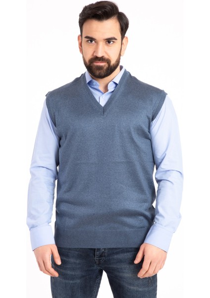 Erkek Ince Yün Triko Örgü Regular Kalıp Baba Süveter 5120