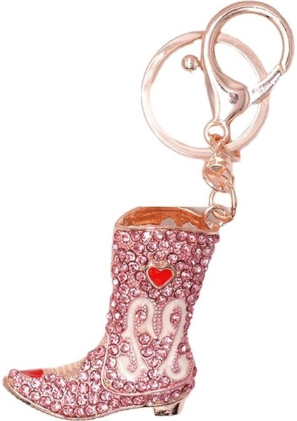 Kristal Taşlı Kadın Çizme Anahtarlık Pembe No.1 fiyatları