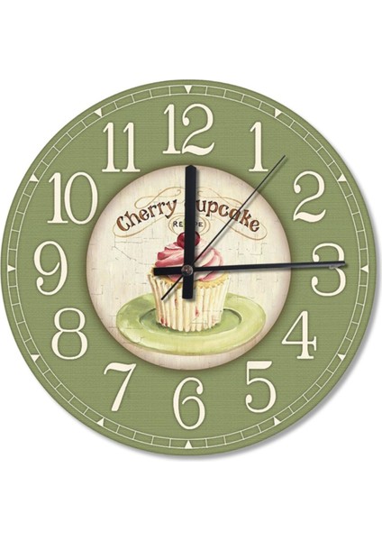 30 cm Çok Renkli Doğa Temalı Ahşap Duvar Saati