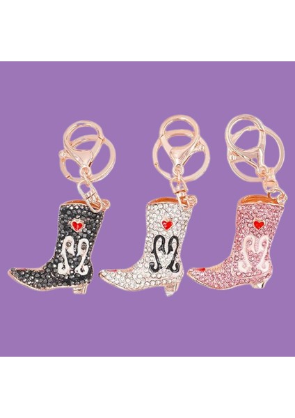 Kristal Taşlı Kadın Çizme Anahtarlık Beyaz No.3 fırsatları