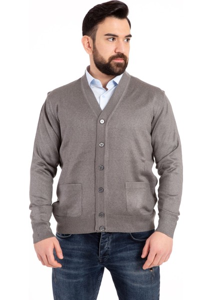 Erkek Orta Yaş ve Üzeri İnce Yün Akrilik Triko Örgü Düğmeli Baba Hırka 5100 modelleri