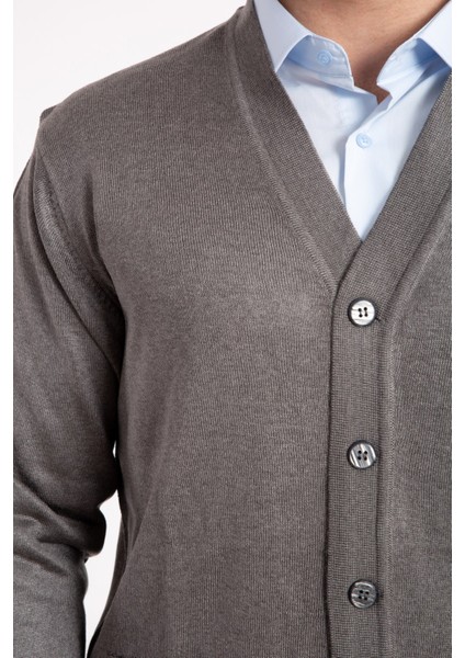 Erkek Orta Yaş ve Üzeri İnce Yün Akrilik Triko Örgü Düğmeli Baba Hırka 5100 fırsatları