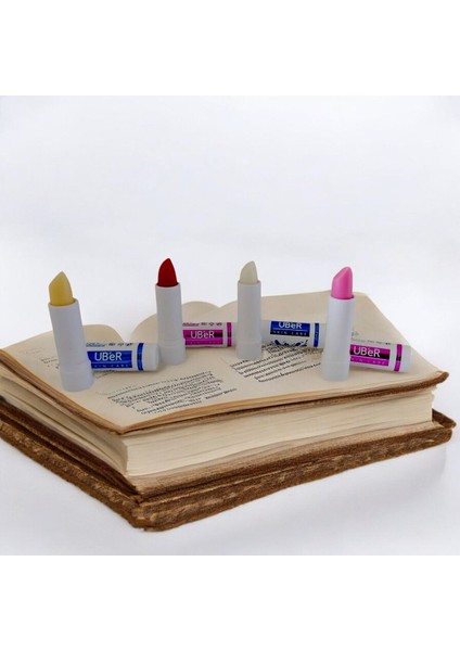 Ubér Dudak Nemlendirici Lip Çilekli + Vit E + Kirazlı + Spf 15 4 Adet