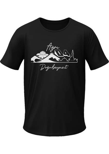 Agrı Temalı Tşört Bisiklet Yaka Yazlık Ünisex T-Shirt