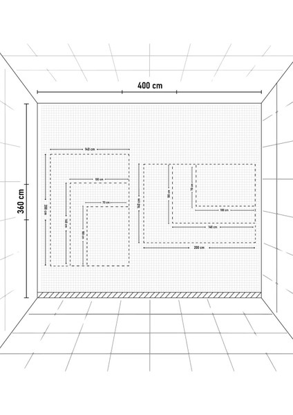 Mavi dikdörtgen ruhlar tablosu duvar halısı, çeşitli boyutlarda, şık ve kullanışlı indirimleri