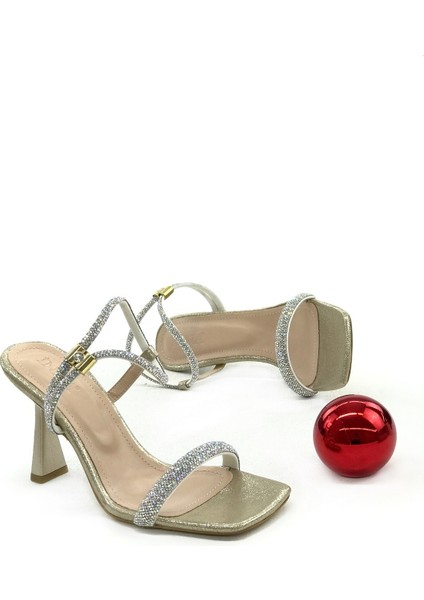 Bodot Inna Kadın Abiye Taşlı Topuklu Ayakkabı