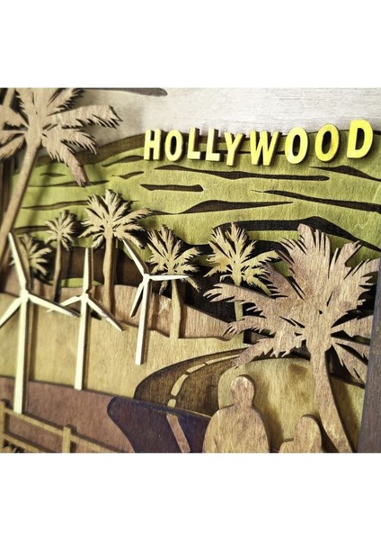 Ahşap Mdf Çok Katmanlı Hollywood Dekoratif Tablo