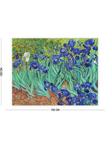 Yeşil Iris Süsen Çiçeği Dikdörtgen Duvar Halısı 70x140 modelleri