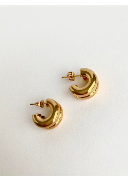 Çelik 2'li Mini Halka Küpe