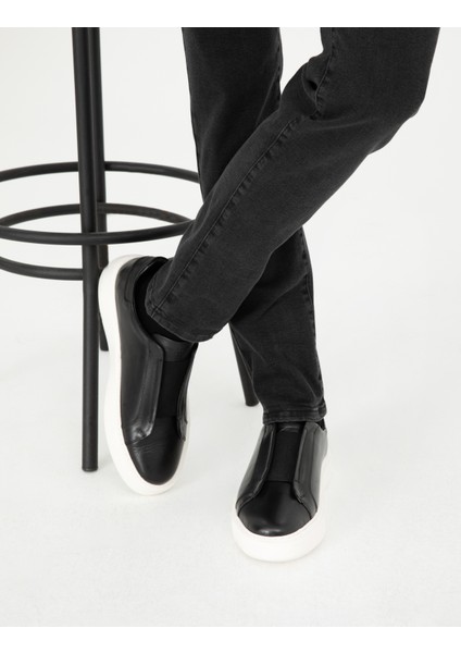 Erkek Siyah %100 Deri Casual Ayakkabı 50298493-VR046 fiyatları