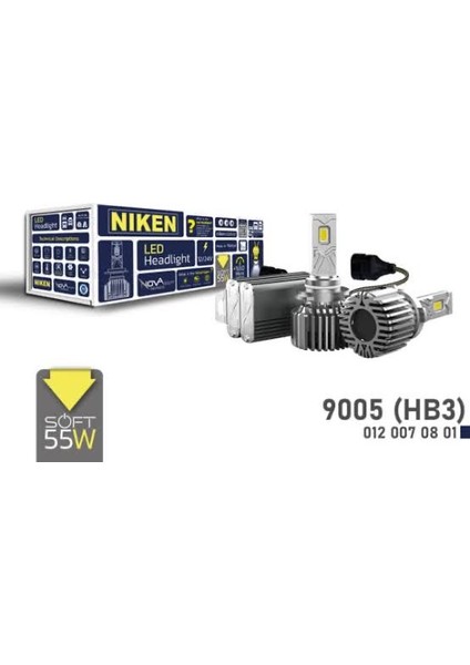 HB3 9005 Nova Soft LED Xenon Ampül 12 Volt 55 Watt