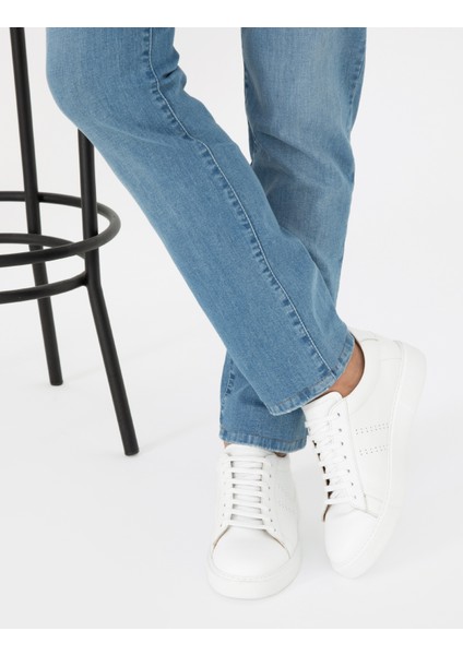 Erkek Beyaz %100 Deri Sneaker 50295665-VR013 fiyatları