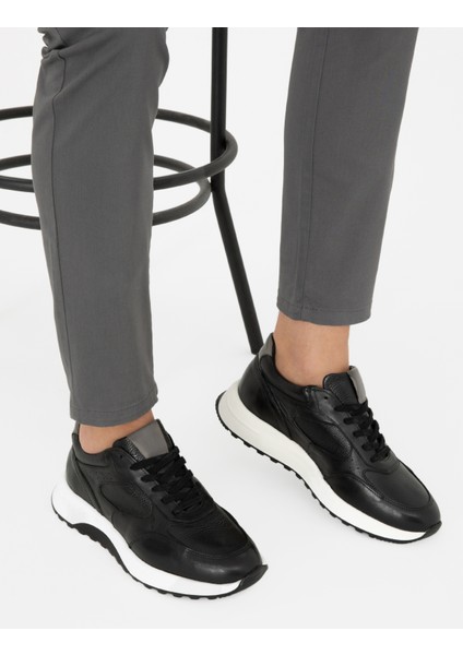 Erkek Siyah %100 Deri Sneaker 50296094-VR046 fiyatları