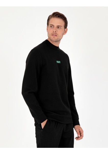 Pierre Cardin Erkek Siyah Regular Fit Sweatshirt 50293256-VR046