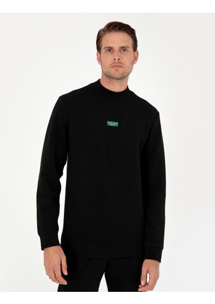 Pierre Cardin Erkek Siyah Regular Fit Sweatshirt 50293256-VR046