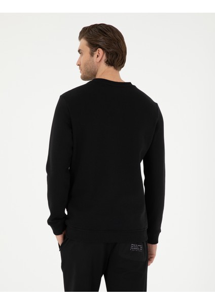 Pierre Cardin Erkek Siyah Regular Fit Sweatshirt 50298587-VR046