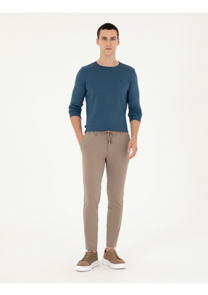 Pierre Cardin Erkek Kobalt Slim Fit Bisiklet Yaka Basic Triko Kazak 50296621-VR077