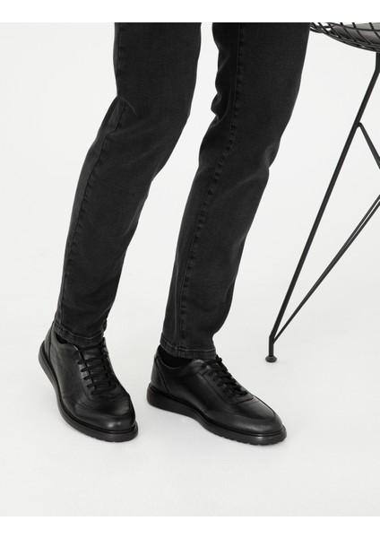 Erkek Siyah %100 Deri Casual Ayakkabı 50298537-VR046 fiyatları