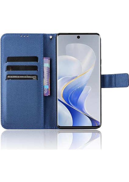 Vivo S19 Pro 5g Için Kickstand Kart Tutucu Kapak Manyetik Cüzdan (Yurt Dışından)