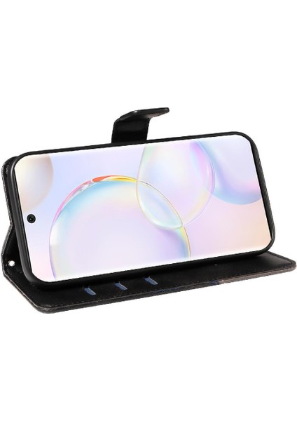 Elmas Dikiş Deri Telefon Kılıfı ile Huawei Nova 9 Için Flip Case ve (Yurt Dışından) modelleri