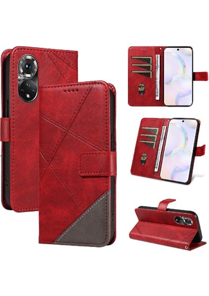 Elmas Dikiş Deri Telefon Kılıfı ile Huawei Nova 9 Için Flip Case ve (Yurt Dışından) fırsatları