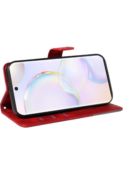 Elmas Dikiş Deri Telefon Kılıfı ile Huawei Nova 9 Için Flip Case ve (Yurt Dışından) indirimleri