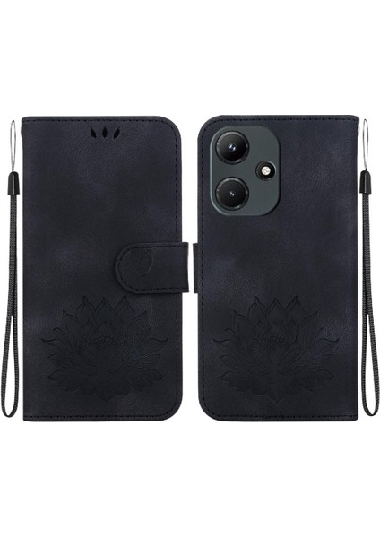 Infinix Sıcak Flip Manyetik Kickstand Kabartma Lotus Çiçek Için Flip Case (Yurt Dışından)