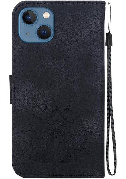 IPhone 15 Için Flip Case Artı Kickstand Cüzdan Manyetik Kabartma Lotus (Yurt Dışından) indirimleri