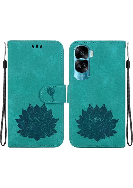 Onur 90 Lite Cüzdan Kickstand Manyetik Kickstand Kabartma Için Flip Case (Yurt Dışından)