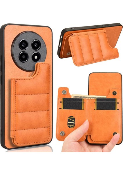 Realme 13 Pro Cüzdan Kılıf Için Cüzdan Kılıf Kart Çanta Kart Yuvası Kickstand Pu (Yurt Dışından)