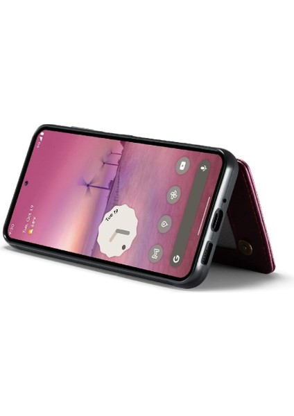 Google Piksel 9 Için Flip Case Rfıd Engelleme Kart Tutucu Kickstand Pu Ince (Yurt Dışından)