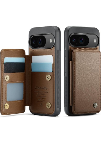 Google Piksel 9 Için Flip Case Rfıd Engelleme Kart Tutucu Kickstand Pu Ince (Yurt Dışından) modelleri